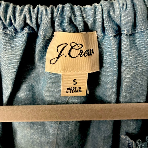 NWT J.Crew Tie Neck Chambray Top size S - Picture 5 of 5